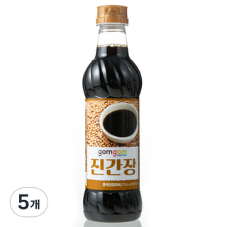 곰곰 진간장, 5개, 750ml