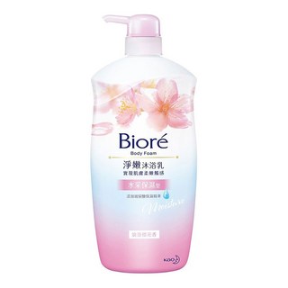 Biore 蜜妮 台灣公司貨 淨嫩沐浴乳 浪漫櫻花香 水采保濕型, 1kg, 1瓶