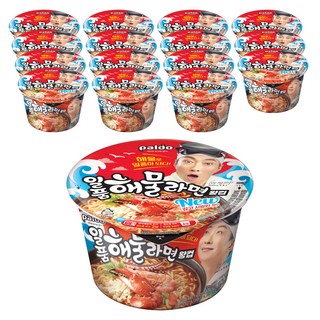 팔도 일품 해물라면 왕컵 110g, 16개