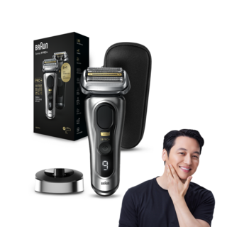 BRAUN 시리즈 9 PRO+ 전기면도기 세트, 9517s, 실버