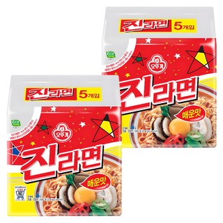 오뚜기 진라면 매운맛 120g, 10개