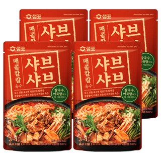 샘표 매콤칼칼 샤브샤브 육수, 200g, 4개