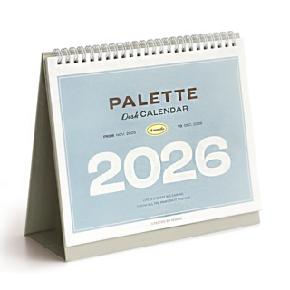 아이코닉 2026 팔레트 데스크 캘린더 탁상 달력 스케줄러, 혼합색상, 1개