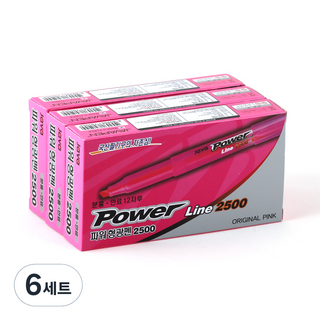 자바펜 파워라인 형광펜 오리지널, 분홍, 216개