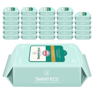 스마트에코 모데라토 엠보 아기물티슈 리필형 52g, 80매입, 40개