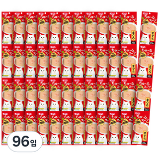 이나바 차오 츄르 고양이 간식, 참치, 35g, 96개