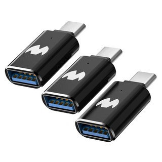 구스페리 USB to C타입 3.0 변환 OTG 젠더, 3cm, 3개, 블랙