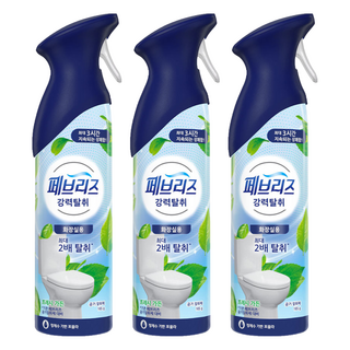 페브리즈 에어 화장실용 강력탈취 프레시 가든 본품, 165g, 3개