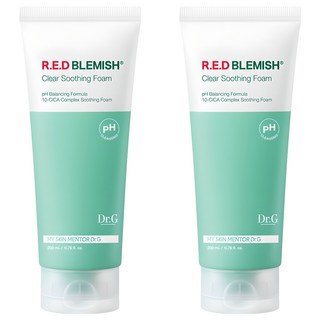 닥터지 약산성 레드 블레미쉬 클리어 수딩 폼, 200ml, 2개