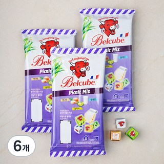 더래핑카우 벨큐브 피크닉믹스, 5.2g, 24개입, 6개