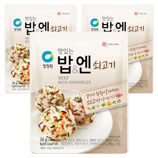 청정원 맛있는 밥엔 쇠고기, 24g, 3개