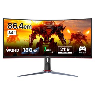 AOC 알파스캔 CU34G2XP 커브드 모니터