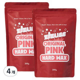 지저쓰 오리지널 핑크 하드왁스 모든부위용, 200g, 4개
