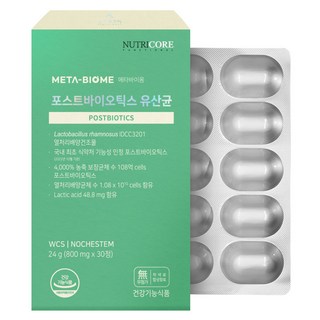 뉴트리코어 포스트바이오틱스 유산균 24g, 30정, 1개