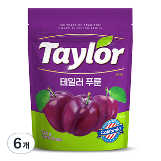 테일러 푸룬건자두, 250g, 6개