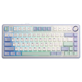 AULA 독거미 유무선 블루투스 기계식 키보드, Ceder Green, F75, 회목축 V3