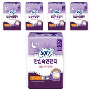 쏘피 안심숙면팬티 입는 생리대, 특대형, 4개입, 5개