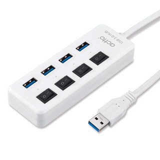 엑토 스피드업 USB 3.0 4포트 허브 HUB-33, 화이트, 1