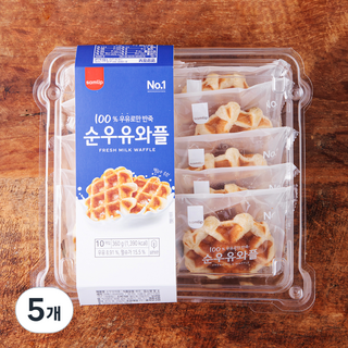 삼립 순우유 와플 10개입, 360g, 5개