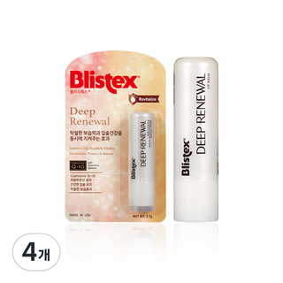 블리스텍스 딥 리뉴얼 립밤, 3.7g, 4개