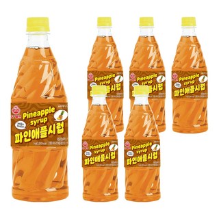 오쉐프 파인애플시럽, 1kg, 6개