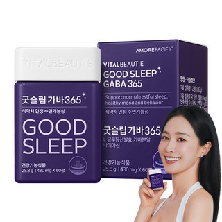 VITALBEAUTIE Good Sleep L-麩醯胺酸GABA 365錠, 60顆, 1罐
