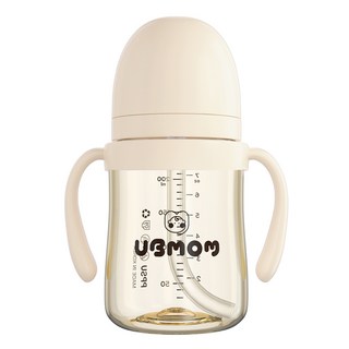 UBMOM 經典款PPSU雙耳吸管學習杯, 優格米, 200ml, 1個