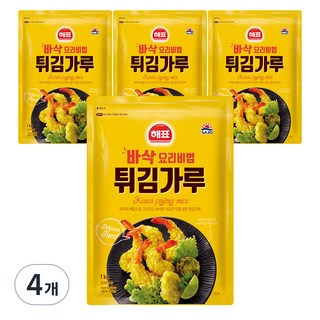 해표 튀김가루, 1kg, 4개