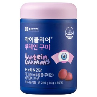 종근당건강 아이클리어 루테인 구미 240g, 60정, 1개