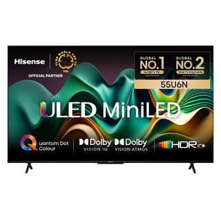 HISENSE 4K ULED Mini LED 스마트TV 55U6N, 139cm(55인치), 벽걸이형, 방문설치