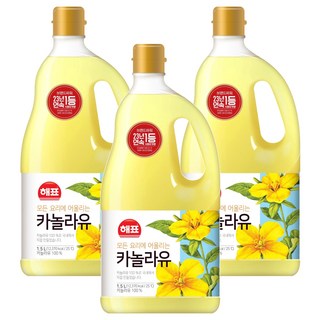 해표 카놀라유, 1.5L, 3개