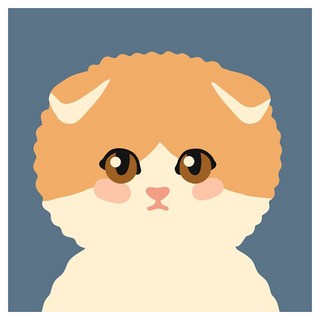 아트조이 DIY 명화그리기 20 x 20 cm, 귀여운 아기 고양이 폴드, 1개