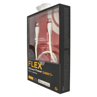 grantclassic 充滿希望 Flex MFI 液態矽膠充電線 Type-C to Lightning, 50cm, 白色, 1條
