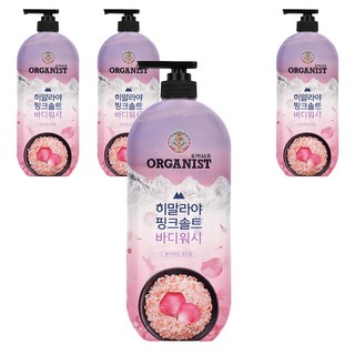 오가니스트 히말라야핑크솔트 바디워시 퓨리파잉 로즈향, 900g, 865ml, 4개