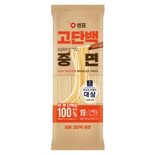 샘표 고단백 중면, 400g, 1개
