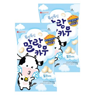 롯데웰푸드 폭신폭신 말랑카우 밀크 츄잉캔디, 79g, 2개