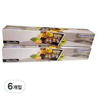 착한식재료 위생호일 30cm x 30m, 6개