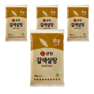 큐원 갈색설탕, 3kg, 4개