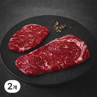 한우 1등급 등심 구이용 (냉장), 200g, 2개