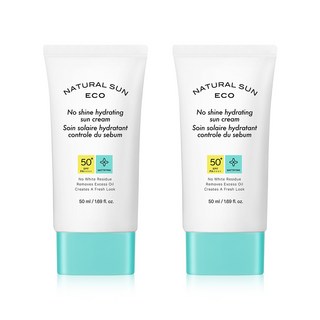 더페이스샵 내추럴 선 피지잡는 수분 선크림 50ml SPF50+ PA+++, 2개