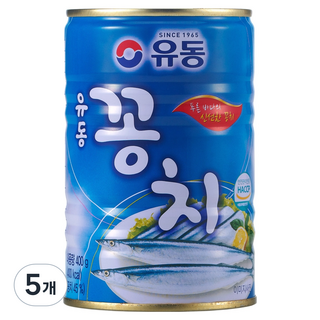 유동 꽁치 통조림, 400g, 5개