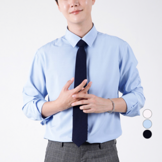 엘엑스티 남성용 구김없는 스판 반슬림 와이셔츠
