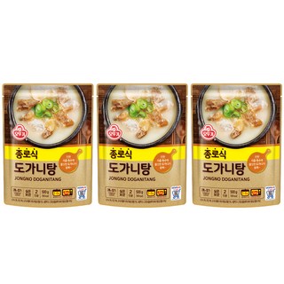 오뚜기 종로식도가니탕, 500g, 3개