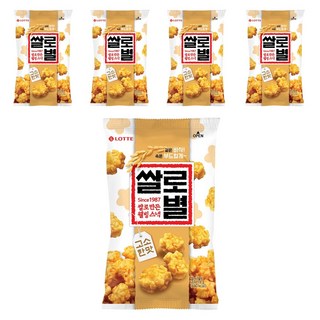 롯데웰푸드 쌀로만든 쌀로별 고소한맛, 78g, 5개