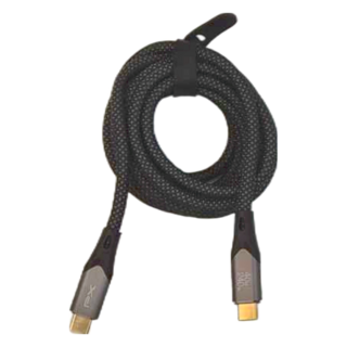 PX 大通 USB 4 40G/240W C-C 快充傳輸線, 8K@60影音輸出, 5A大電流, 內建E-marker智慧IC, 線長2M, 2m, 黑色 + 編織, 1條