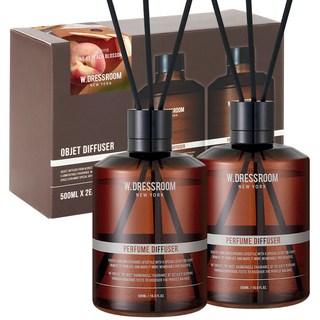 더블유드레스룸 대용량 오브제 디퓨저, 49번 피치블러썸, 500ml, 2개