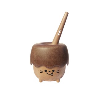 MOTHER'S CORN 木製松果吹泡泡器, 單圈出泡, FDA材質, 防溢出, 盲盒設計, 37475, 1組
