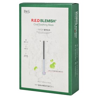 Dr. G 冰鎮舒緩補水面膜 Set, 服貼臉部肌膚，五種玻尿酸及五種積雪草成分, 10片, 1盒