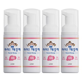 아이깨끗해 항균 폼 휴대용 핸드솝 상큼한 레몬향, 50ml, 4개