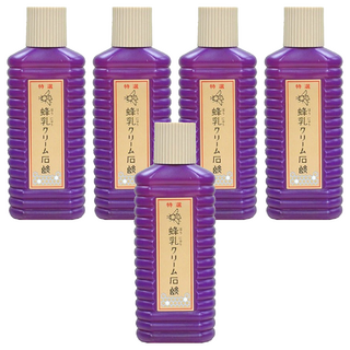 NIHON DETERGENT MFG 大蜂王乳洗面乳, 採天然萃取香料, 含蜂蜜成份, 泡沫細緻, 自然芳香, 200ml, 5瓶